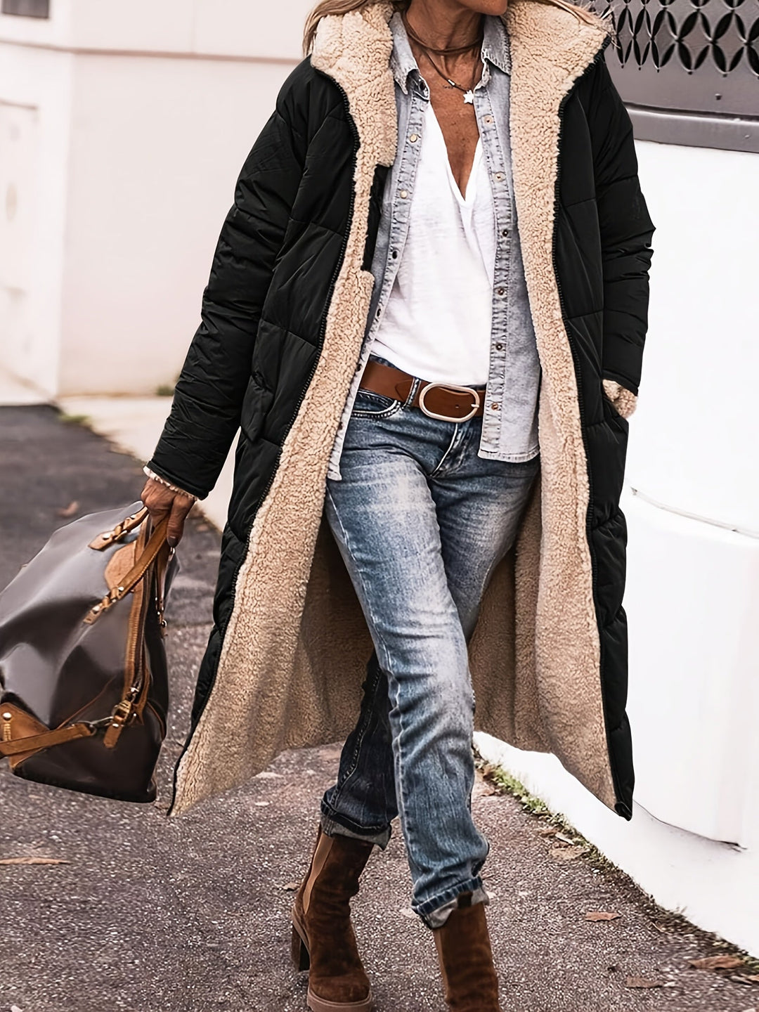 Sophia - Long Puffer Warm Coat Hooded