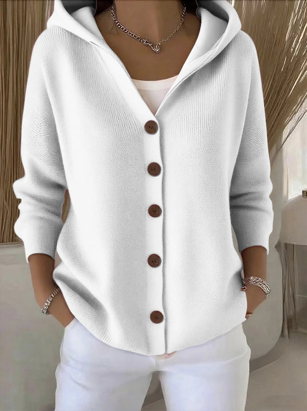 Valerie | Soft Hooded Knit Cardigan