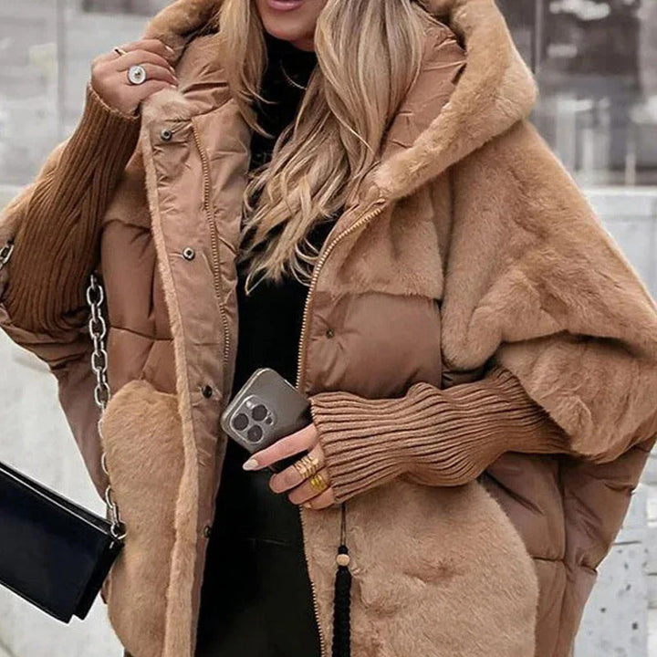 Lena - Women's Oversized Plush Hooded Winter Jacket