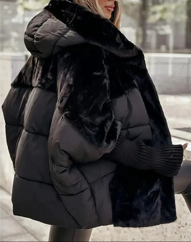 Lena - Women's Oversized Plush Hooded Winter Jacket