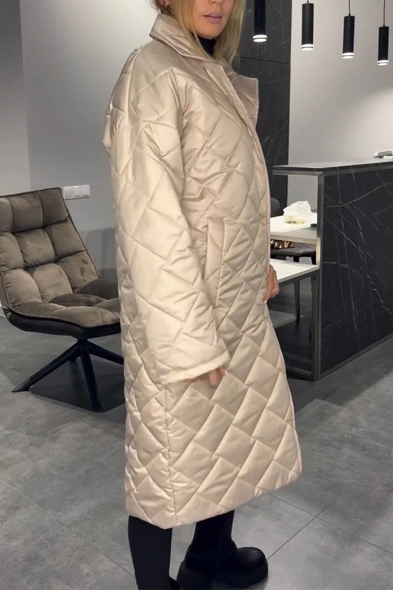 Clarisse - Quilted Longline Winter Coat