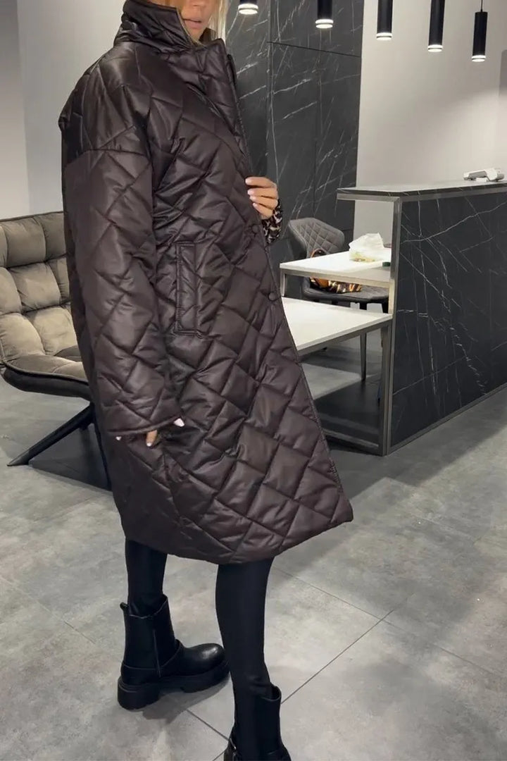 Clarisse - Quilted Longline Winter Coat