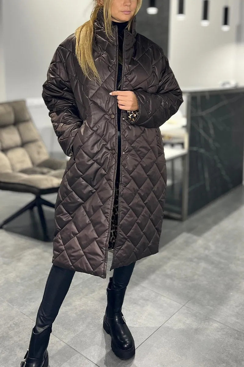 Clarisse - Quilted Longline Winter Coat