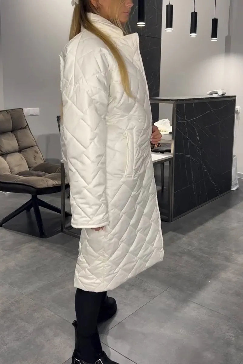 Clarisse - Quilted Longline Winter Coat