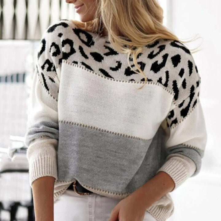 Sue | Chic Leopard Print Sweater
