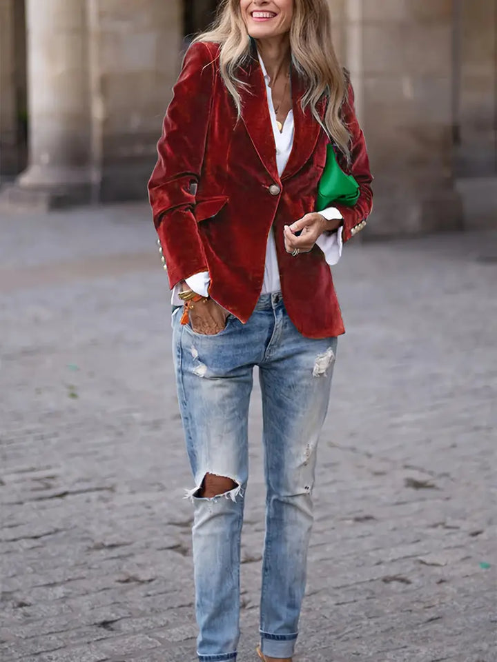 Julissa - Tailored Velvet Blazer