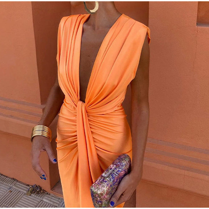 Leonie | Elegant Plunging Dress
