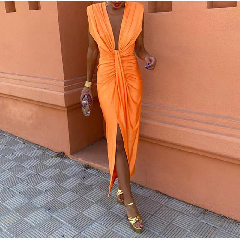 Leonie | Elegant Plunging Dress