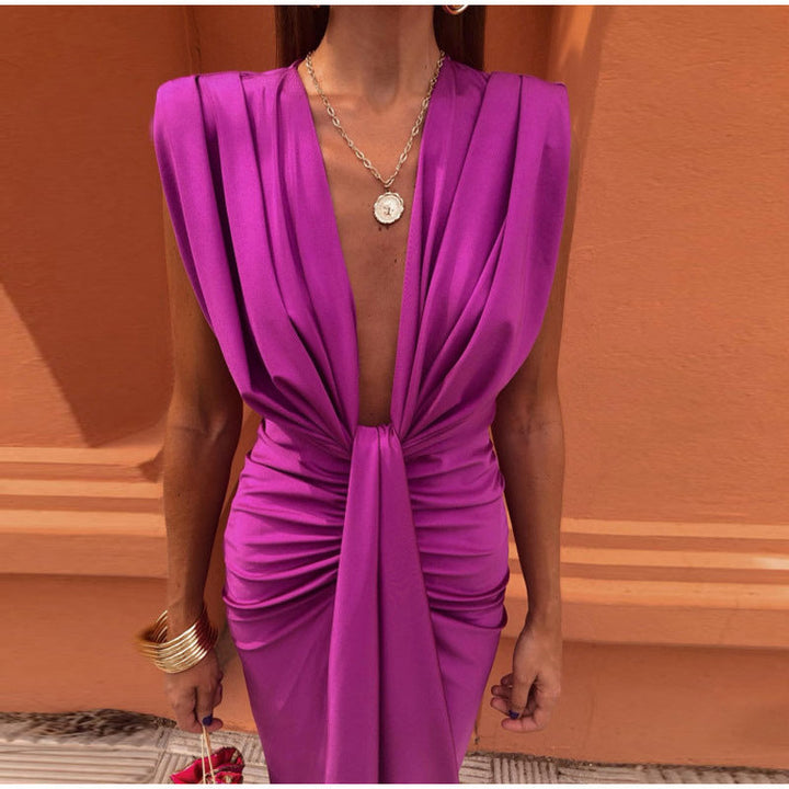 Leonie | Elegant Plunging Dress