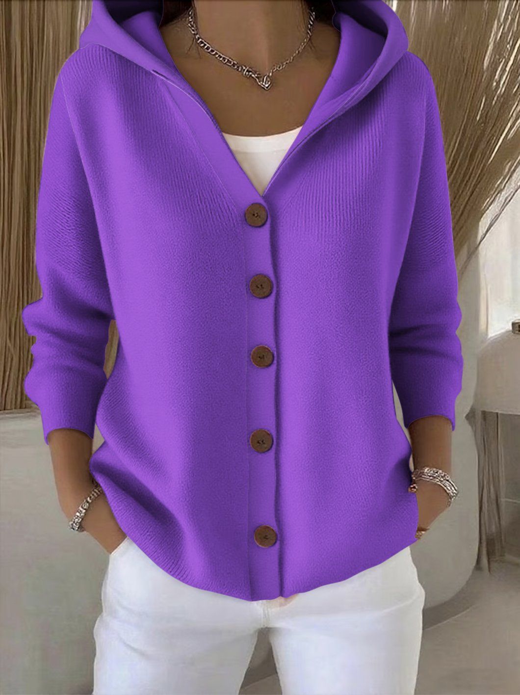 Valerie | Soft Hooded Knit Cardigan