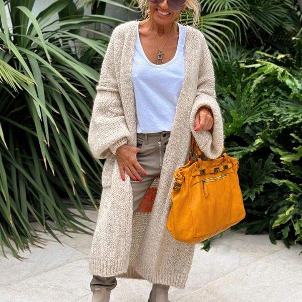 Linda | Long 'Love & Peace' Cardigan