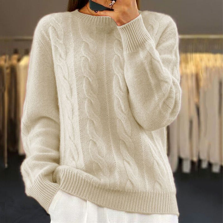 Joyce | Cozy Women's Solid Knit Pullover