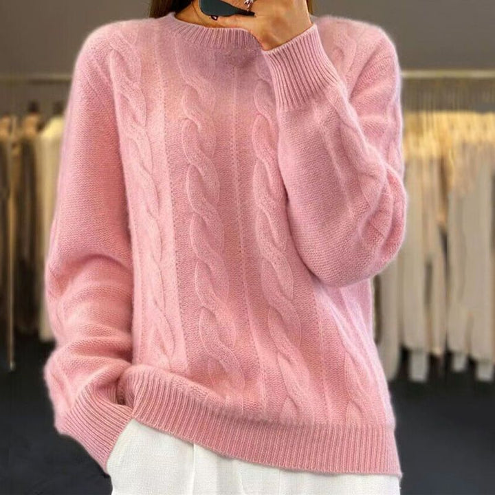 Joyce | Cozy Women's Solid Knit Pullover