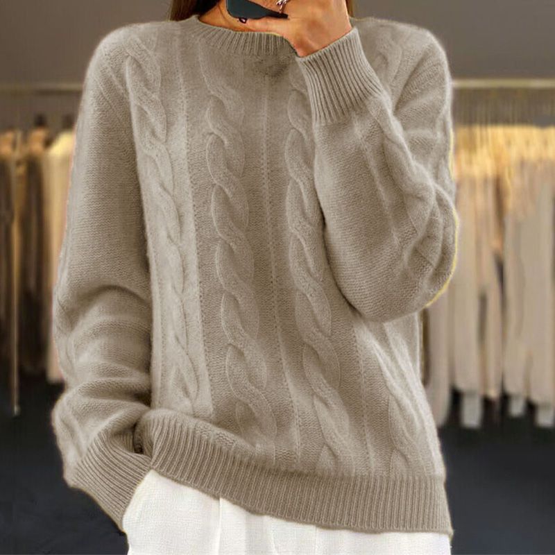 Joyce | Cozy Women's Solid Knit Pullover