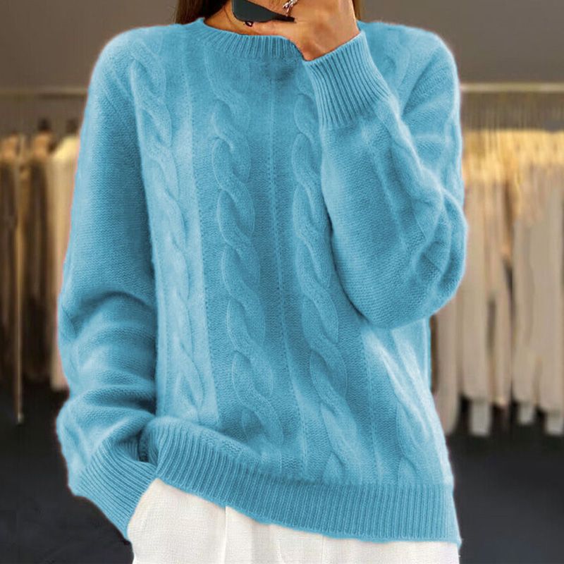 Joyce | Cozy Women's Solid Knit Pullover