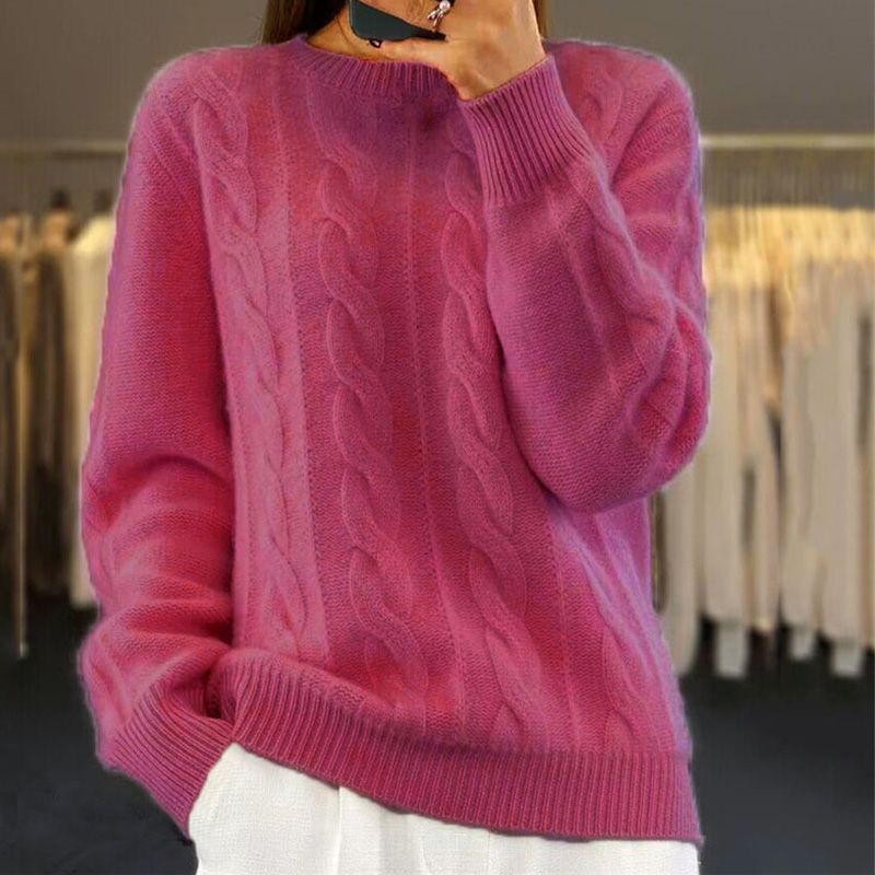 Joyce | Cozy Women's Solid Knit Pullover